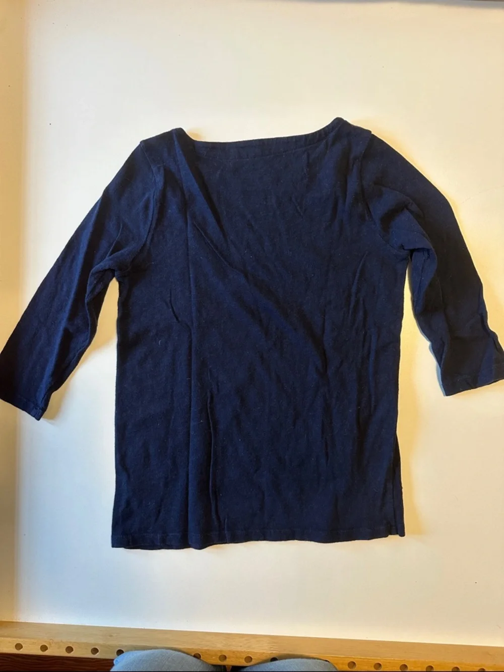 Crewcuts Navy 3/4 Sleeve Tee with Pink & Silver Sequin Hearts